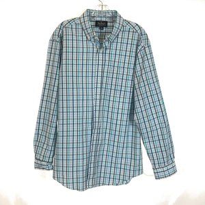 Mens Size XL Nat Nast Check Pattern Oxford Shirt